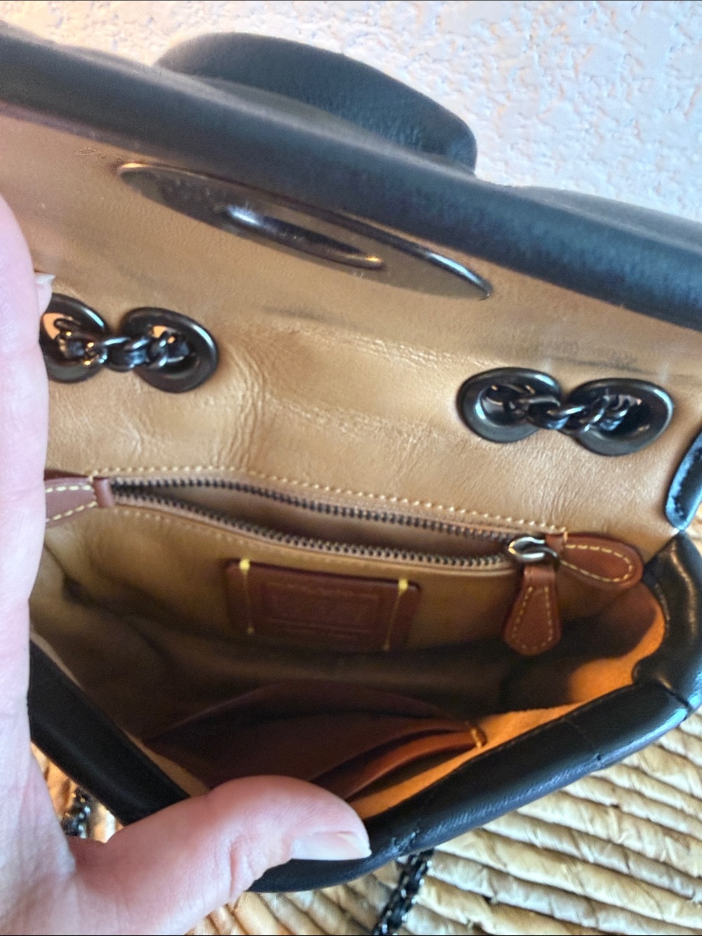 Coach Black Quilted Crossbody with Chain Top Handle - Picture 8 of 8
